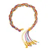 Tienda de oro Puzuo con pulsera tejida de colores del Festival del Bote del Dragón borla de calabaza de color cuerda de mano trenzada tejida a mano mujer