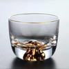 Taza dorada de Xizang taza maestra con vista a la montaña taza de té kung fu juego de té de alta calidad taza individual especial taza de té de vidrio transparente al por mayor