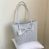 Bolsa Grande Popular de Laço Feminina 2026 Novo Estilo Grande Capacidade Bolsa Tote de Bolinhas Bolsa de Ombro para Trabalho e Deslocamento