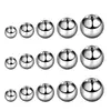 16G 14g anel de sobrancelha de bola de aço inoxidável, piercing de nariz, piercing de língua, piercing de umbigo, bola de reposição, joias para piercing, contas de reposição DIY