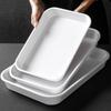 Plato Rectangular Blanco Especial de Melamina para Exhibición de Pato Cocido Gabinete Frío Plato Frío Picante Caliente Bandeja Imitación Porcelana Vajilla Comercial