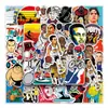 50 Pegatinas de Dibujos Animados de Estrellas Deportivas de Fútbol Baloncesto Maleta Equipaje Coche Refrigerador Papelería Decorativa Pegatinas