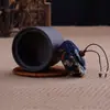 Bule de cerâmica pequeno bule de chá vintage tampa de tecido pote selado armazém de chá Zen Pu'er mini pote de cerâmica pote de chá portátil portátil