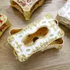 Caja de Pañuelos Estilo Europeo para Uso Doméstico, Portaservilletas Creativo con Borde Dorado, Caja de Pañuelos de Plástico Creativa para Escritorio, Clase Noble y de Negocios de Alta Gama