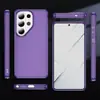 Adecuado para Samsung Galaxy S26: Funda de teléfono acrílica transparente, mate, con tacto de piel, ligera, lujosa y de estilo empresarial, con protección contra caídas.
