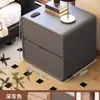 Mesa de Cabeceira com Textura de Madeira Maciça para Quarto, Uso Doméstico, Armário de Cabeceira Estilo Madeira Natural, Armário de Armazenamento de Cabeceira Estilo Vintage com Gaveta
