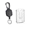 Hebilla Retráctil Negra Colgante para Mochila de Montañismo Llavero Retráctil Antiperdida de Alta Resistencia Carrete Retráctil para Insignia