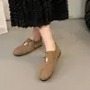 Moda Nova Outono 2026 Sapatos Birkenstock de Bico Redondo, Sapatos Casuais Versáteis Planos de Solado Baixo Populares para o Dia a Dia