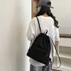 Mochila con Cordón para Mujer 2026 Nueva Simple Gran Capacidad Casual Mochila Estudiante Bolso Escolar Bolsa de Viaje Moderna