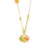 Collar Candado Ruyi de Loto Koi de Oro Vietnamita Estilo Chino para Mujer Joyería de Aleación de Cobre Duradera de Marea Nacional Retro