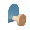 8 Piezas Color Dopamina Bloqueo de Color Madera Maciza Gancho Adhesivo Sin Taladro Colgador de Puerta Trasera Baño Pasillo Pared Gancho de Ropa Sin Costuras