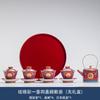 Taza de té para brindis de boda de color esmalte un par de tazas de té para brindis de boda modificadas suministros de dote para fiesta femenina juego de té con tazón de cerámica con tapa