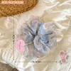Gomas para el pelo de malla floral de alta gama para primavera y verano, Ligas para coleta estilo lujo ligero, Gomas para moño de niña