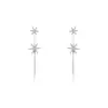Otoño e Invierno 2025 Atmósfera Navideña Aretes de Perla Copo de Nieve Nuevo Estilo Popular Pendientes y Accesorios para Orejas de Gama Alta
