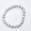 Pulsera de Piedra Ojo de Gato de 8 mm con Diseño Bicolor Graduado Transparente Hielo, Pulsera de Piedra Shoushan con Cuentas de Vidrio, Joyería Suave que se Envuelve Alrededor del Dedo