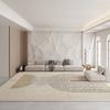 Creme Luz Luxo Tapete Francês Sala de Estar Carpete Quarto Loja Completa Pelúcia Espessa Caxemira Imitação Tapete Antiderrapante Atacado