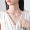 Collar Planeta Plata Esterlina 925 para Mujer Diseño Nicho Lujo Accesible Cadena Clavícula Estrella Estilo Ins Colgante Piedra Vidrio Soñador