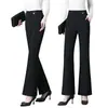 Pantalones de Traje Negros de Cintura Alta Pierna Ancha Personalizados para Mujer Adelgazantes Casuales Sueltos Rectos Largos con Caída Versátiles Tiempo