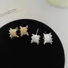 Pendientes Tejidos de Diseño Minimalista Francés de Nicho para Mujer con Textura Única, Moda Estilo Ins, Pendientes Versátiles de Lujo Ligero