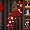 Diseño de Sala de Boda, Personaje Creativo Especial de Boda, Set de Pared de Fondo para Decoración de Entrada de Casa Nueva del Novio, Pegatinas de Palabras Felices de Boda