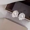 Pendientes de Plata Perla Huevo Pochado Francés 2025 Nuevos Populares Diseño de Nicho Pendientes de Lujo Accesible para Mujer