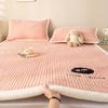 Protector de Cama de Terciopelo de Leche Engrosado de Invierno Pieza Única 2026 Nuevo Cubre Cama de Franela Coral Juego de Sábanas Acolchadas de Tres Piezas
