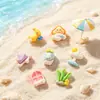 Mini Brinquedos de Comida do Oceano, Conchas, Óculos de Sol de Árvore, Coco Simulado, Acessórios DIY Feitos à Mão para Paisagismo de Verão na Praia