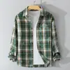 Transfronteriza 2025 Nueva Moda Camisa a Cuadros Tie-dye Chaqueta Casual de Manga Larga Estilo Hong Kong para Hombre Adolescente Camisa para Hombre y Mujer