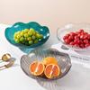Plato de Frutas de Plástico Transparente de Lujo Ligero para Mesa de Centro de Sala de Estar, Snacks, Plato de Frutas de Alto Valor, Plato de Gran Capacidad, Snacks, Dulces, Plato Seco