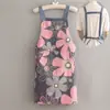 Delantal de Lona Nuevo de Verano para Mujer Transpirable Cocina Cocinar Hogar Delgado Moda Adulto Estilo Japonés Resistente al Aceite Trabajo