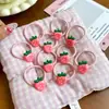Elásticos de cabelo de fruta infantis, presilhas de morango fofas, cordas de cabelo para meninas, elásticos, novos e duráveis acessórios de cabelo de princesa doces