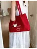 2025 Nueva Moda de Verano Bolsa de Lona Estilo Coreano Ins Tote Bolsa Casual Bolso Tote de Hombro de Gran Capacidad