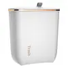 Cubo de basura de pared para baño, estrecho, para el hogar, con tapa, para inodoro con tapa, para cocina, montado en la pared, colgante, para lavabo