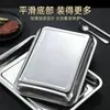 Bandeja Rectangular de Acero Inoxidable para Cocinar al Vapor para Arroz, Barbacoa, Rollos de Arroz al Vapor, Tamales, Bandeja para Cocina Comercial, Extra Gruesa para Uso Doméstico
