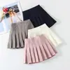 Falda plisada estilo académico para niñas, falda corta blanca JK para estudiantes de primaria, adecuada para niños mayores en primavera y otoño