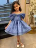 Vestido de Princesa para Niña con Falda Abullonada Tirantes en un Hombro Modelo Infantil Ropa para Desfile de Moda Amazon Dropshipping