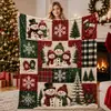 Manta navideña transfronteriza, manta de franela estampada, manta de forro polar de doble cara, manta de regalo para oficina, manta para sofá
