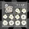 Pegatinas Vintage 3D con Lámina Dorada, Material Decorativo para Diario Estilo Ins, Pegatinas Decorativas Láser para Paisajes de Diario, Autoadhesivas