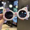 Óculos de Sol Polarizados Infantis, Óculos Anti-UV, Óculos de Flor Fofos, Óculos de Raposa de Silicone para Meninas Fofas