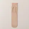 Meias Curtas Baiswei para Mulheres, Meias de Seda de Verão, Anti-rasgo, Meias de Cristal, Parte Inferior de Algodão, Meias com Fio de Aço, Meias Cor Nude, Meias Curtas Femininas