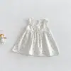 Conjunto de Vestido Chaleco Floral Nuevo de Primavera Dianxi para Bebés y Niños Pequeños, Elegante Conjunto de Dos Piezas de Vestido y Camiseta Interior para Bebés Niñas