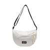 Bolso bandolera de hombro de gran capacidad con diseño en forma de media luna para mujer, nuevo bolso informal de nailon para combinar con todo, 2024