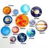 Ocho Planetas del Sistema Solar Vidrio de Cristal Imanes Magnéticos para Refrigerador Tierra Universo Vía Láctea Astronomía Materiales Didácticos Modelo