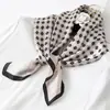Bufanda cuadrada sencilla de seda a cuadros para mujer, con estampado vintage de anacardos, pequeña, profesional, para viajes, con protección solar, cuadrada.