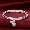 Centenas de fabricantes de fontes opcionais de pulseiras gypsophila estrela três três cobre pulseira banhada a prata pulseira Pavão Nafu