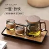 Bule de vidro, resistente a altas temperaturas, recipiente para infusão de chá, conjunto de chá, alto borossilicato, cabo de madeira, separação de chá