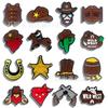 Zapatos de Cowboy Occidentales Agujero de Flor Accesorios para Zapatos Goma Suave de PVC Jibbitz Decoración para Zapatos Agujero de Zapato Flor de Zapato Hebilla de Zapato