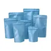 Bolsas autosoportantes de ziplock de colores aluminizadas Bolsas selladas con cremallera mate esmerilada Bolsas de empaque para té y snacks Bolsas para comida de perro Venta al por mayor