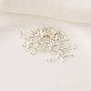Lote de 1,5 x 4 mm de tubo recto con forma de flor de oro real de 14 quilates bañado en cobre, espaciador de pulsera hecho a mano, material de tubo hueco, accesorios de joyería