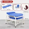 Cama plegable de doble propósito integrada Silla apilable para la hora del almuerzo Soporte para sillón reclinable plegable de hospital para acompañante Siesta